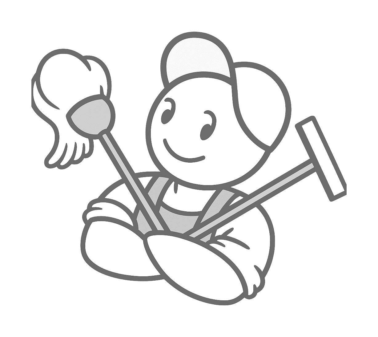combat property maintenance logo upscaled transparent light greyscale